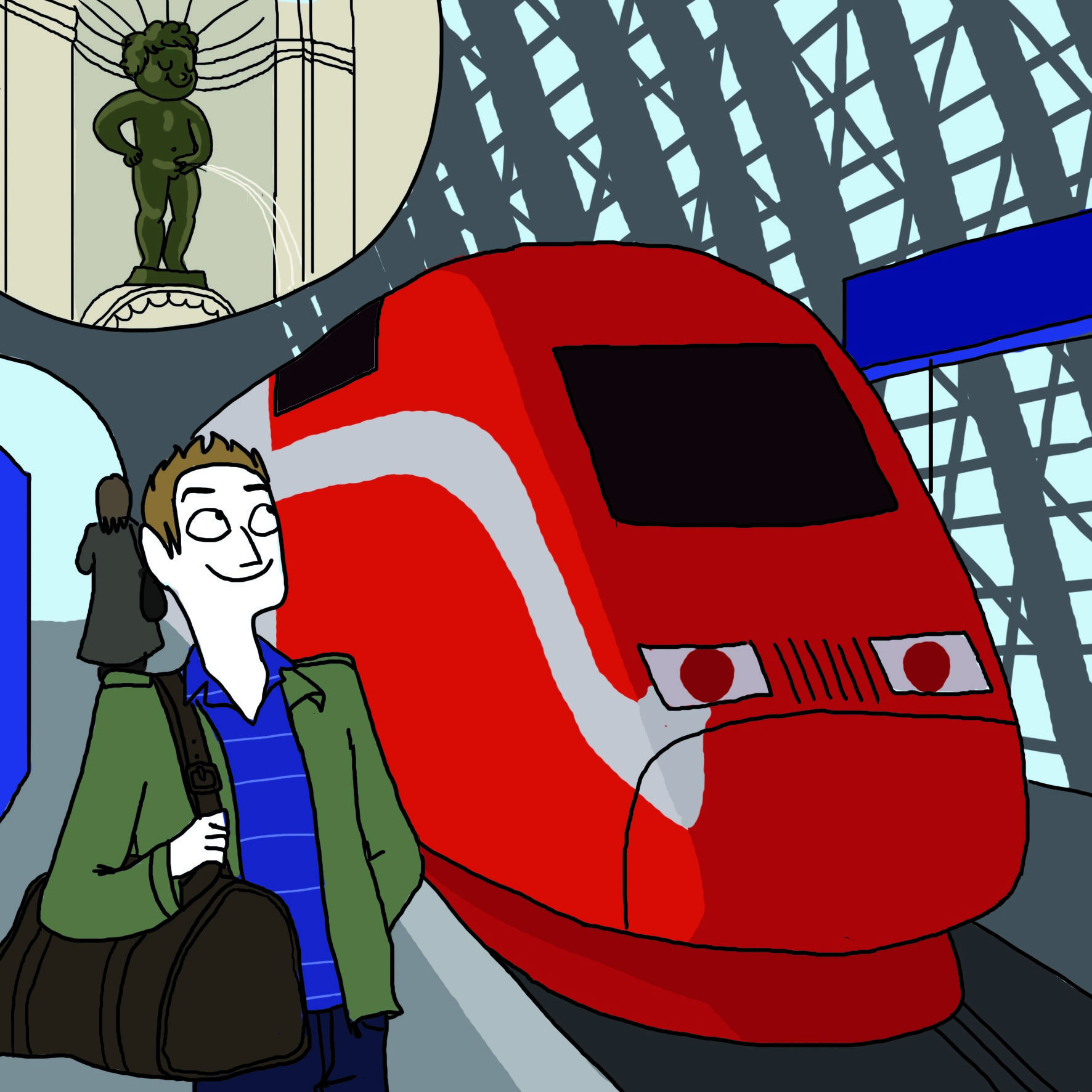 Illustration Bruxelles (c) Thalys - Pénélope Bagieu