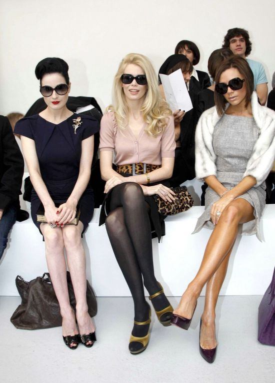 Fashion Week Victoria Beckham Claudia Schiffer Dita van teese