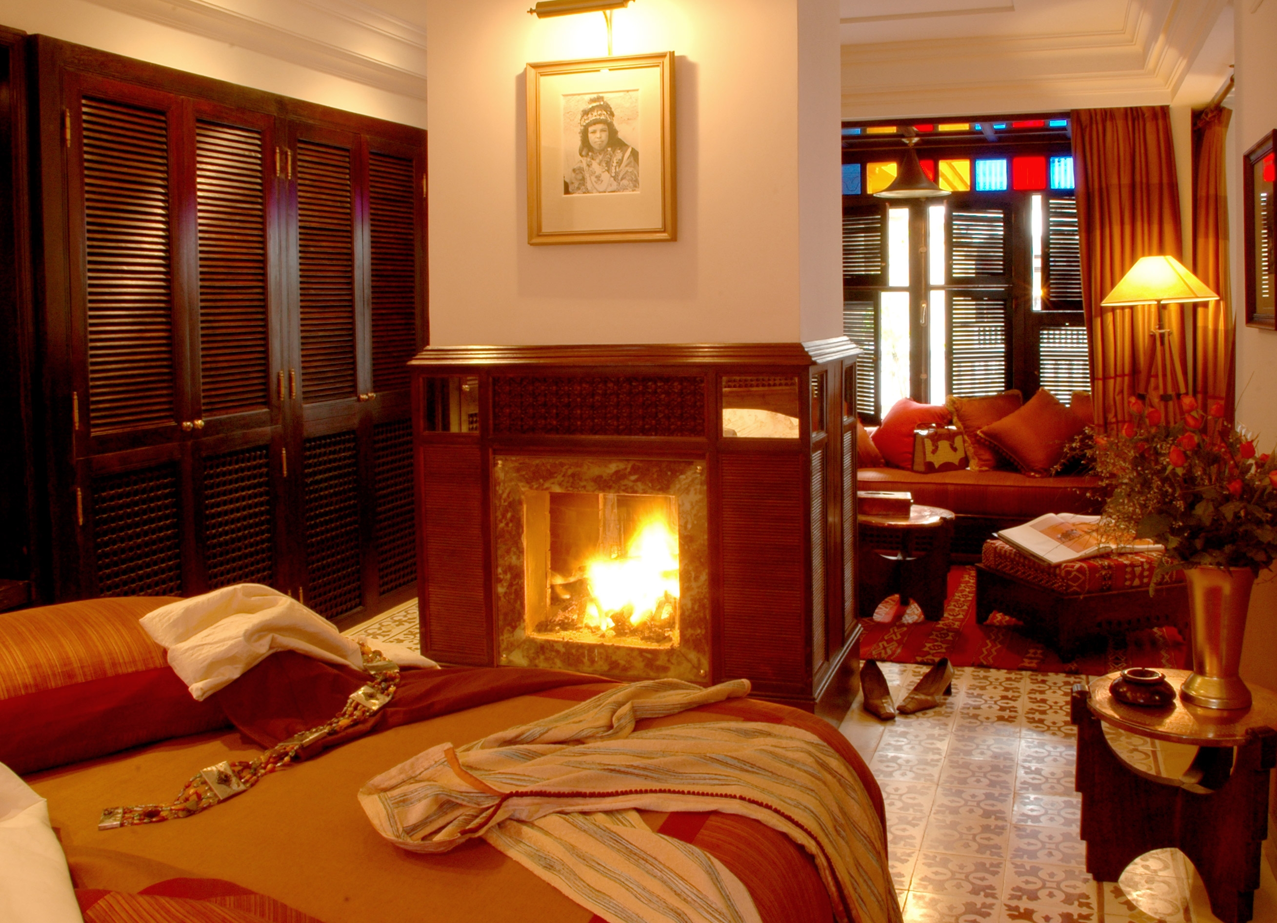 Salon marocain rouge brique: decoration salon brique. el& ...