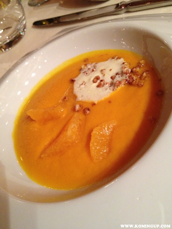 HOTEL SAINT MARTIN DINER À 4 MAINS VELOUTE DE POTIMARON